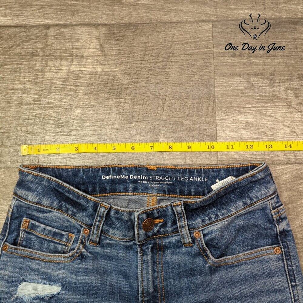 Chico's DefineMe Denim Straight Leg Ankle Jeans Size Chico's 0T (4T) - Picture 3 of 6